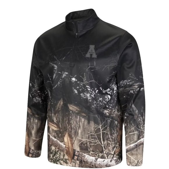 Appalachian State Colosseum Black Realtree Camo Creek 1/4-Zip Pullover Men's XL - Picture 1 of 8